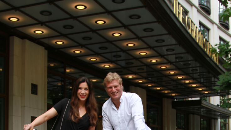 Moderatorin Alexandra Polzin mit Mann Gerhard Leinauer Moderatorin Alexandra Polzin mit Mann Gerhard Leinauer