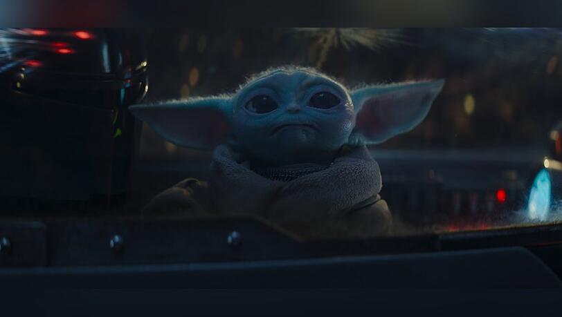 Grogu alias Baby Yoda in der dritten Staffel von "The Mandalorian". Grogu alias Baby Yoda in der dritten Staffel von "The Mandalorian".
