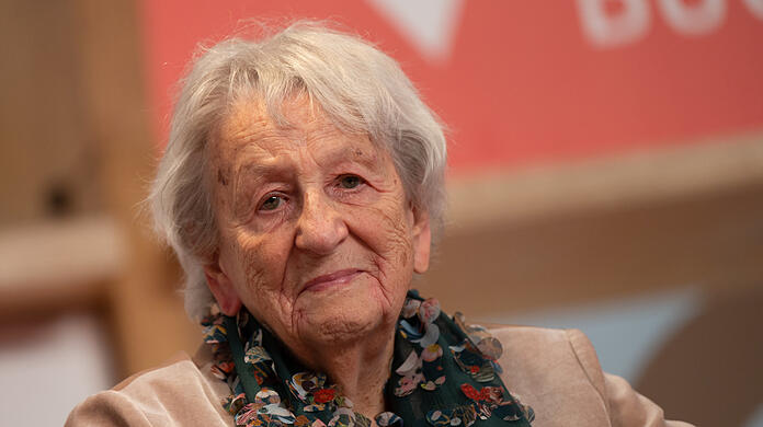 Schriftstellerin Ingrid Noll auf der diesjährigen Frankfurter Buchmesse.