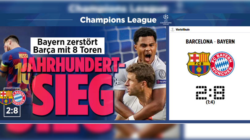 Die "Bild" erklärte den Bayern-Triumph direkt zum "Jahrhundert-Sieg".