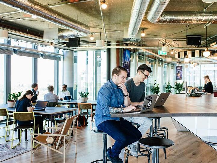 Das Büro von WeWork am Potsdamer Platz in Berlin.