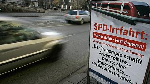 Wahlkampfthema Transrapid