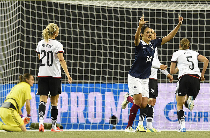 Zitterpartie: Die DFB-Elf der Frauen konnte sich bei der WM in Kanada erst im Elfmeterschießen gegen Frankreich durchsetzen.