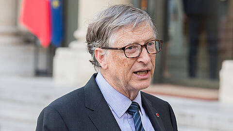 Bill Gates in Frankreich - vor der Corona-Pandemie