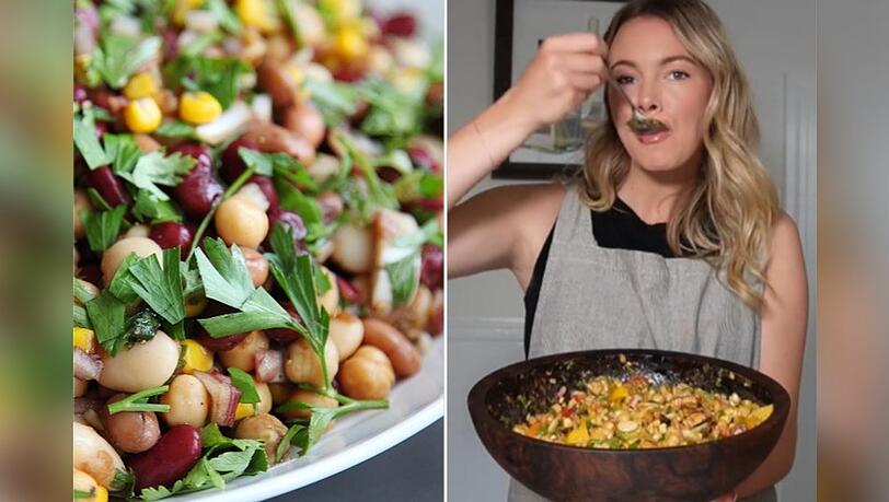 Die TikTokerin Violet Witchel (re.) hat ihre "Dense Bean Salads" popul&auml;r gemacht.