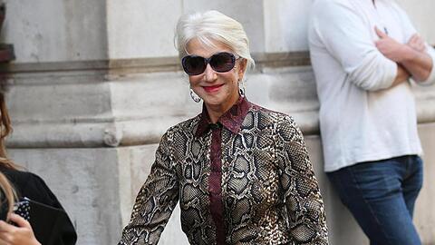 Helen Mirren erschien zur Fashion-Show im angesagten Animal-Print