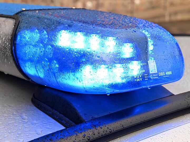 Ein Streifenwagen der Polizei hat das Blaulicht eingeschaltet. Foto: Carsten Rehder/dpa/Symbolbild