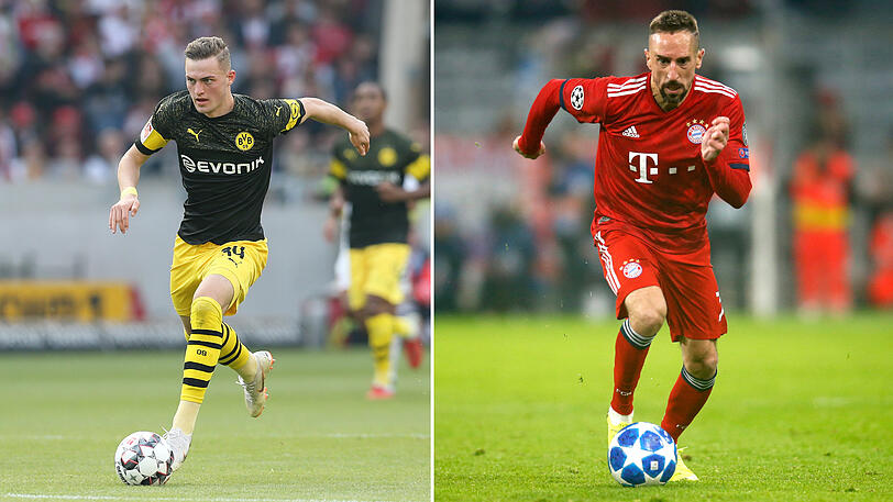 Jacob Bruun Larsen (20) - Franck Ribéry (35): "Weil Robben fehlt, muss Ribéry zeigen, was das alte Imperium drauf hat &ndash; auch wenn er außer Tritt ist", sagt Fuss: "Bruun Larsen ist abschlussstärker, passt hervorragend ins BVB-Konzept. Wenn es nach Form geht, läge der Däne vorne, in der Kategorie Lebensleistung der Franzose. Daher ein Remis." Stand: 6:4