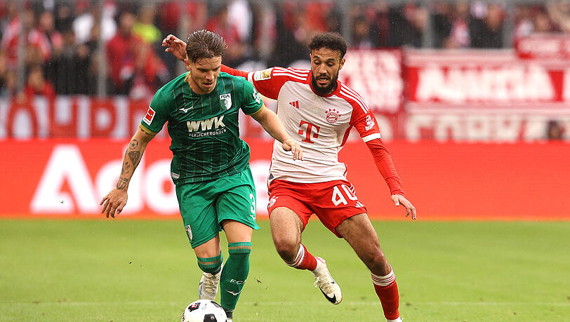 Noussair Mazraoui ist neben Bouna Sarr derzeit der einzige Rechtsverteidiger im Bayern-Kader. Noussair Mazraoui ist neben Bouna Sarr derzeit der einzige Rechtsverteidiger im Bayern-Kader.