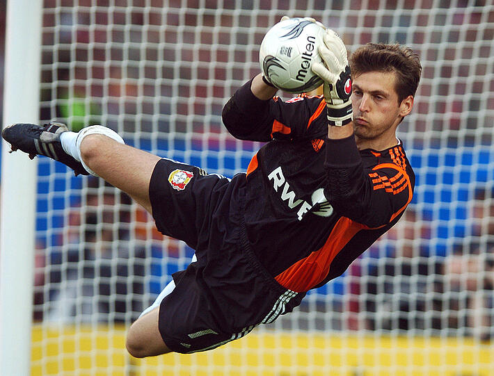 Auch für Bayer 04 Leverkusen, seiner zweite Station in der Bundesliga, war Butt stets ein starker Rückhalt