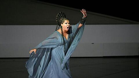 Anna Netrebko 2017 als Aida bei den Salzburger Festspielen.