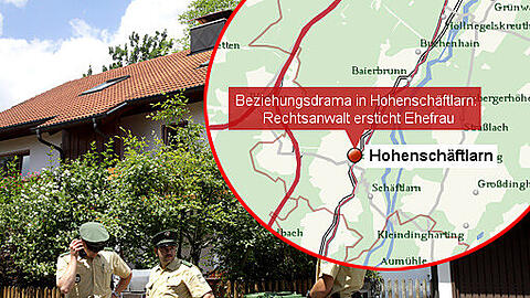 Ein idyllisches Haus in Hohenschäftlarn bei Ebenhausen und München: Hier hat ein Anwalt seine Frau mit einem Küchenmesser erstochen