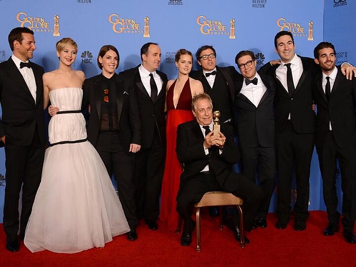 Das Team von "American Hustle" nahm insgesamt drei Golden Globes mit nach Hause