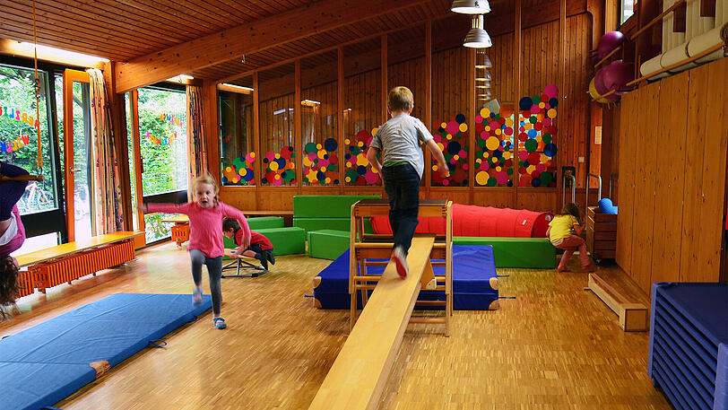 Viel Platz zum Spielen gibt's für die 75 Kinder im Kindergarten "Christi Himmelfahrt"