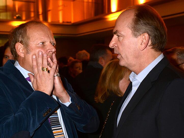 Schauspieler Axel Milberg (l) und Herbert Knaup