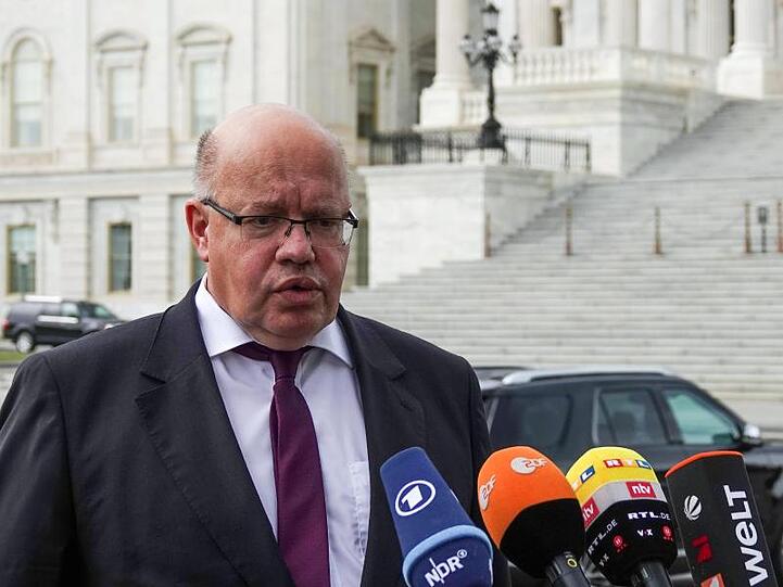 Bundeswirtschaftsminister Peter Altmaier nach einem Treffen mit dem US-Handelsbeauftragten Lighthizer.