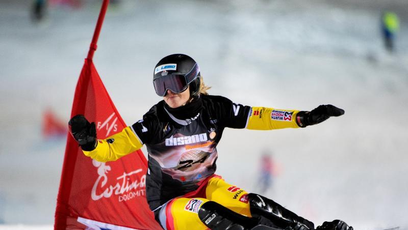 Snowboard-Fahrerin Selina Jörg aus Deutschland in Aktion.