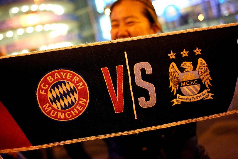 Ein Spielschal eines früheren Aufeinandertreffens der Bayern und ManCity.