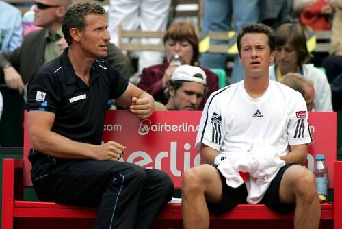 Der Teamchef und sein Top-Spieler: Patrik Kühnen (l.) mit Philipp Kohlschreiber.