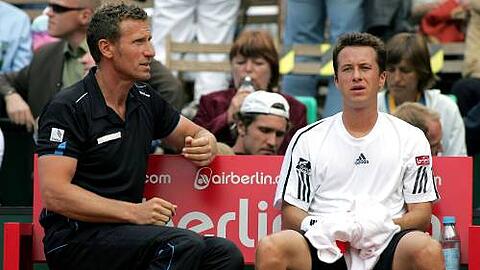Der Teamchef und sein Top-Spieler: Patrik Kühnen (l.) mit Philipp Kohlschreiber.
