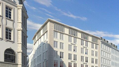 Helle Fassade und kein gläserner Aufzug mehr: So wird das Haus nach dem Umbau aussehen.