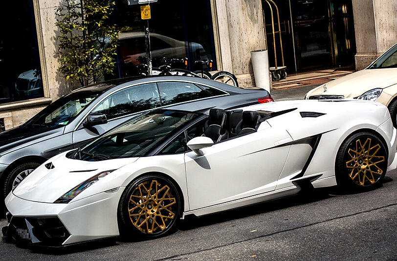 Schicker Wagen: Der Lamborghini Gallardo 140 von Peter F. liegt schön flach auf der Straße.
