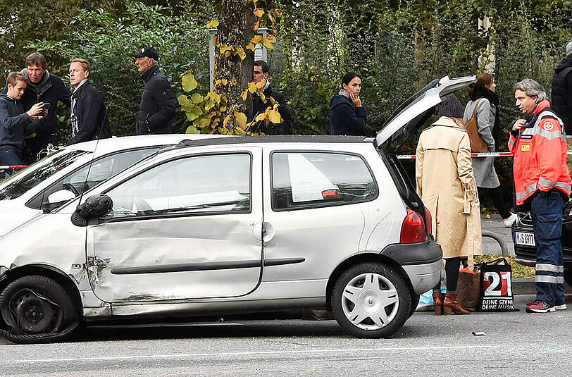 Die Bilder von der Massenkarambolage auf der Nymphenburger Straße.