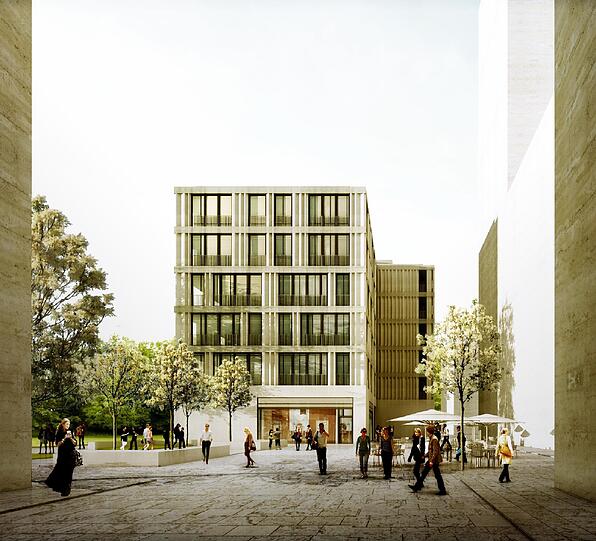 So soll das neue Quartier "Schwabinger Tor" aussehen. In dieser Architektur soll ein kreatives Umfeld entstehen, versprechen die Macher des Projekts.