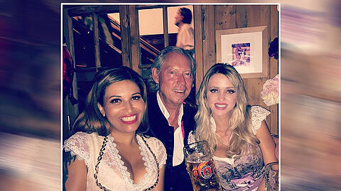 Strahlend schön: Patricia Blanco (l.) mit Cathy Lugner und Werner Mang.