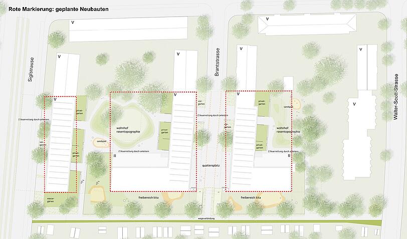 Der Lageplan für das Neubaugebiet in Laim.