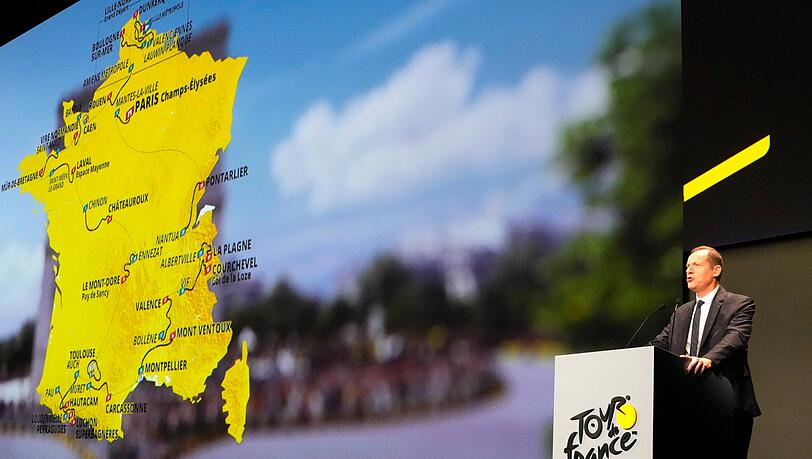 Die 112. Tour de France: Tour-Chef Christian Prudhomme stellt die Strecke der nächsten Frankreich-Rundfahrt vor.