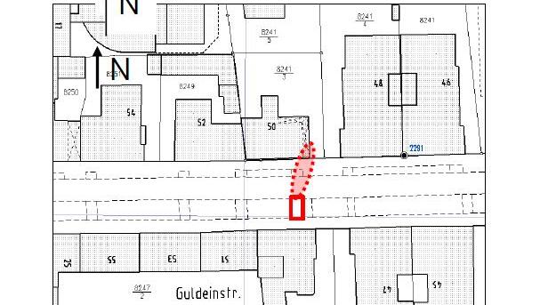 Während der Bauzeit kann in der Guldeinstraße nicht geparkt werden. Während der Bauzeit kann in der Guldeinstraße nicht geparkt werden.