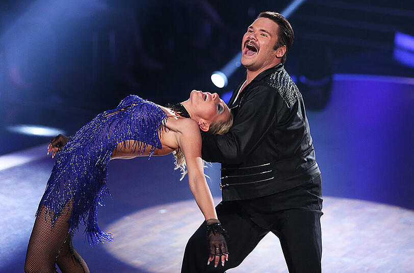 Thomas Drechsel mit Tanzpartnerin Regina Murtasina.
