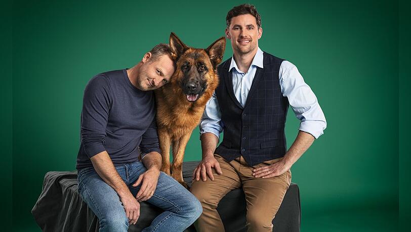 Maximilian Br&uuml;ckner (l.) und Ferdinand Seebacher (r.) bilden das neue Team um "Kommissar Rex".