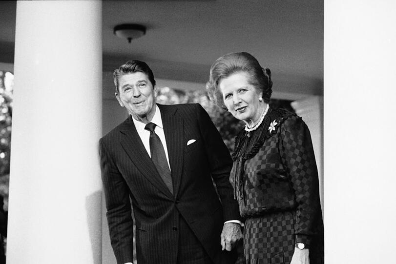 Transatlantische Bande: Margaret Thatcher 1982 im Weißen Haus bei US-Präsident Ronald Reagan.