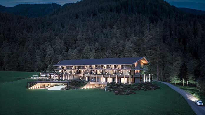 So soll das neue Berghotel Sonnenbichl oberhalb von Bad Wiessee in ein paar Jahren ausschauen. Tagesausflügler sollen auch dann noch willkommen sein.