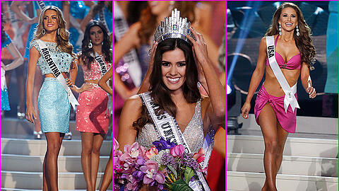 Paulina Vega (Mitte) ist die neue "Miss Universe". Die Bilder der Wahl zum Durchklicken.