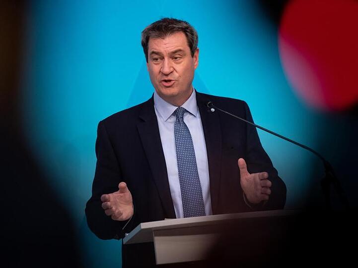 Markus Söder (CSU), Ministerpräsident von Bayern, gibt ein Statement ab. Foto: Sven Hoppe/dpa/Archivbild