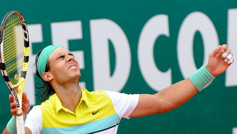 Rafael Nadal bejubelt seinen Finalsieg über Novak Djokovic. Rafael Nadal bejubelt seinen Finalsieg über Novak Djokovic.