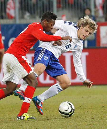 Auch Bayern-Verteidiger David Alaba kehrt erfolgreich von seiner Länderspielreise nach München zurück - Österreich schlug Finnland daheim mit 3:1.