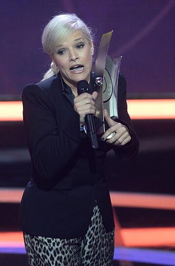 Die Sängerin Ina Müller freut sich über die Auszeichnung in der Kategorie "Künstlerin Rock/Pop National".