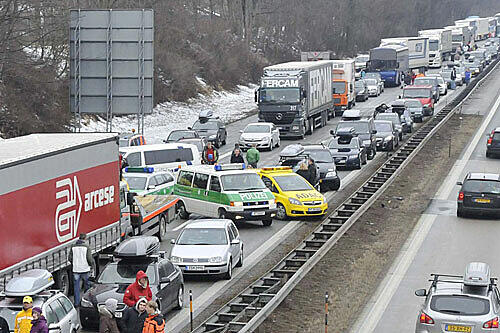 Hier die A8 bei Oberaudorf - so schlimm kam's zum Ferienende nicht.