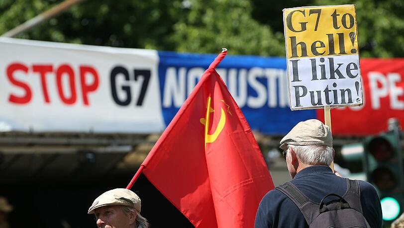 G7-Gegner in Garmisch. G7-Gegner in Garmisch.