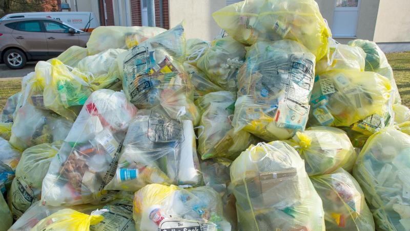 Plastikmüll im brandenburgischen Fürstenwalde. Plastikmüll im brandenburgischen Fürstenwalde.