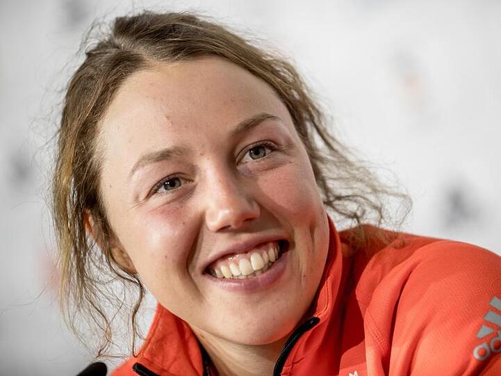 Biathletin Laura Dahlmeier. Foto: Michael Kappeler/Archivbild