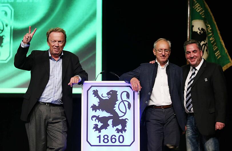 Neues Präsidium: Peter Cassalette, Hans Sitzberger und Peter Helfer wurden von den 1860-Mitgliedern bestätigt.