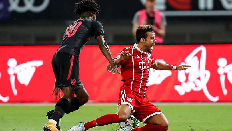 Der FC Bayern testete auf seiner Asienreise gegen den FC Arsenal. Der FC Bayern testete auf seiner Asienreise gegen den FC Arsenal.
