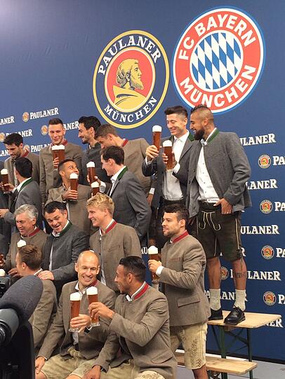 Gute Stimmung bei den Bayern.