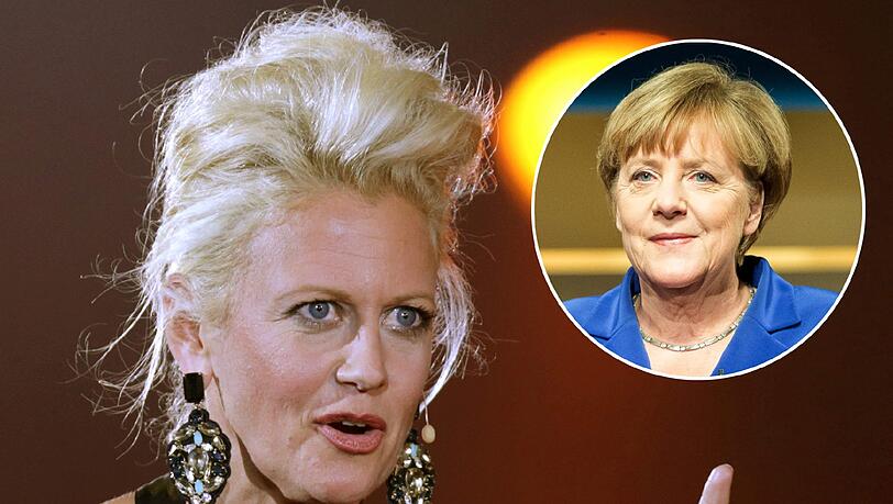 Barbara Schöneberger hält viel von Kanzlerin Angela Merkel. Barbara Schöneberger hält viel von Kanzlerin Angela Merkel.