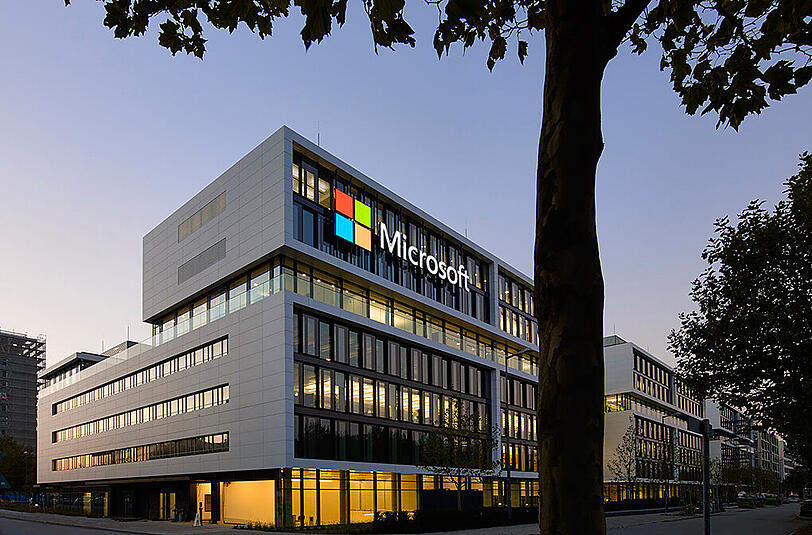 Die neue Microsoft-Unternehmenszentrale in Schwabing